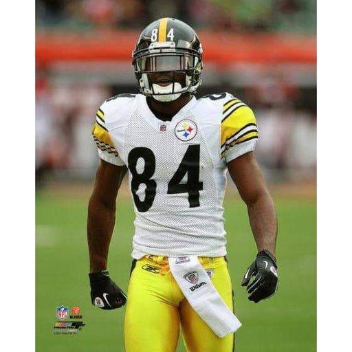 Antonio Brown In White Arms To Side Unsigned 16X20 Photo