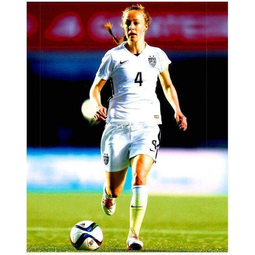 Becky Sauerbrunn Unsigned Dribbling Soccer Ball 8x10 Photo (2015)