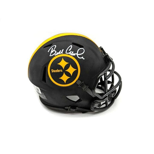 Bill Cowher Autographed Pittsburgh Steelers Black Eclipse Mini Helmet