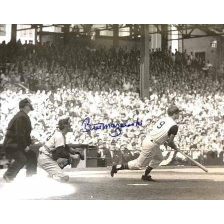 Bill Mazeroski Autographed 1960 World Series Bat Down B&W 16X20 Photo