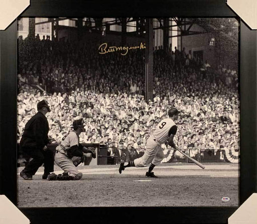 Bill Mazeroski Autographed 1960 World Series NEW Bat Down 20x24 Canvas - Professionally Framed Default Title