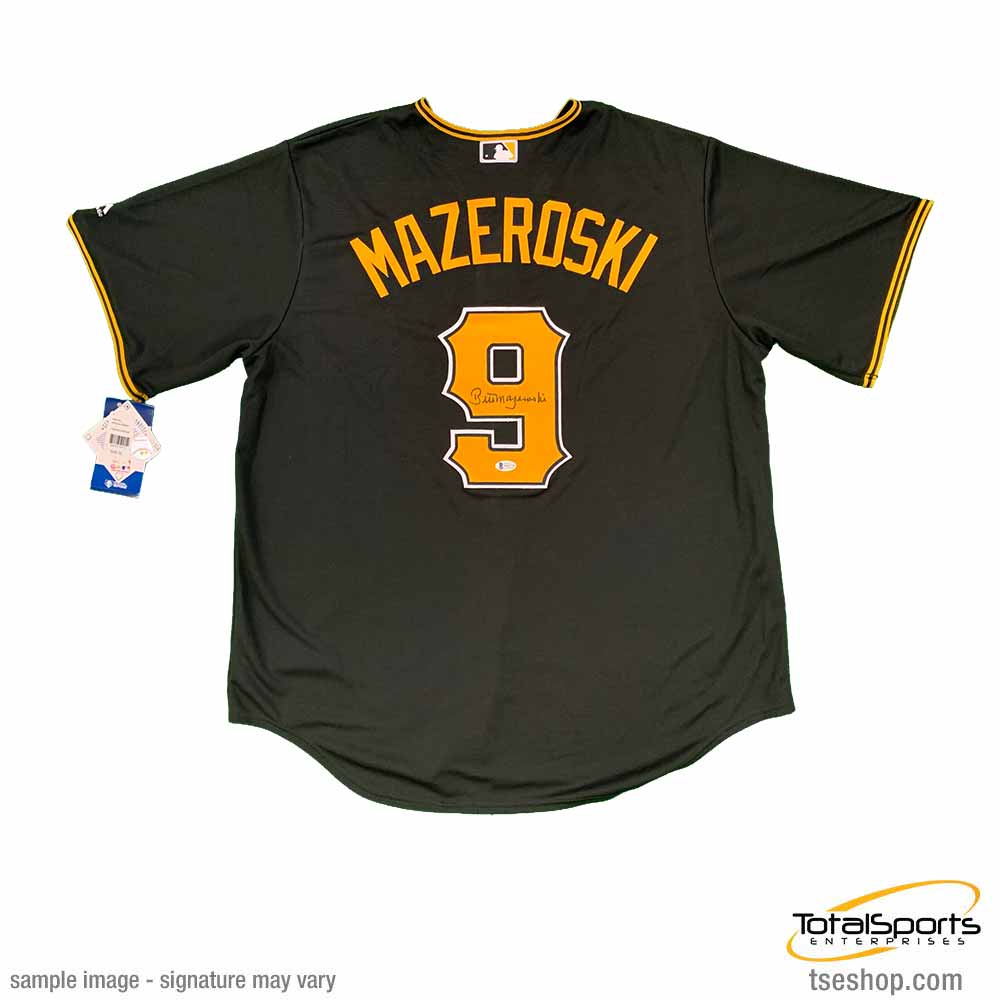 TSE Bill Mazeroski Signed Authentic Pittsburgh Pirates Black Jersey