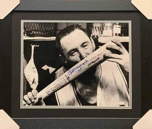Bill Mazeroski Autographed Kissing Bat 16X20 Photo - Professionally Framed