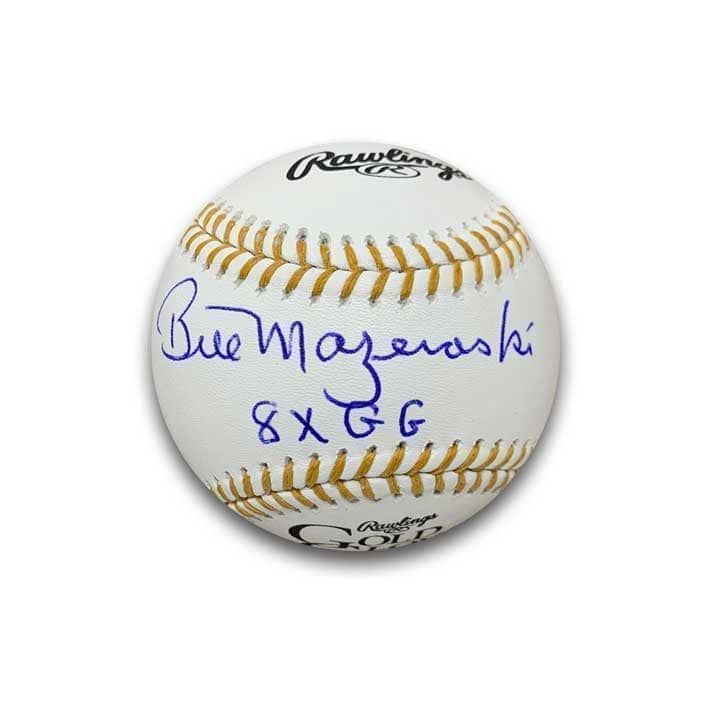 Bill Mazeroski Signed Official Gold Glove Baseball Inscribed '8X GG ...