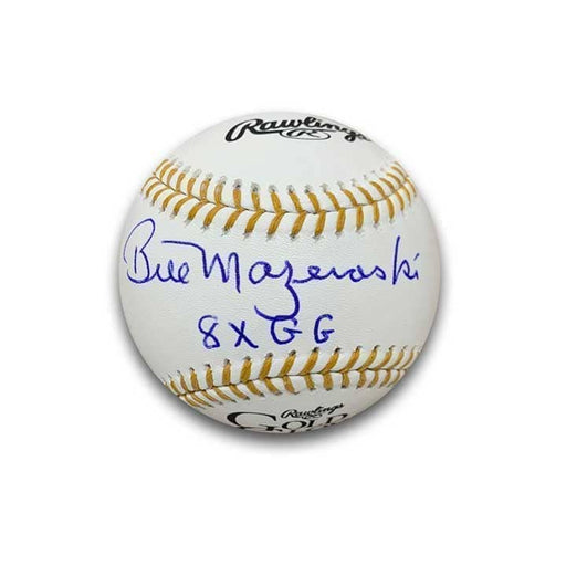 Bill Mazeroski Autographed Official Gold Glove Baseball Inscribed '8X GG'