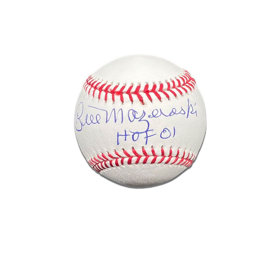 Bill Mazeroski Signed Official MLB Baseball With 'HOF 01' — TSEShop