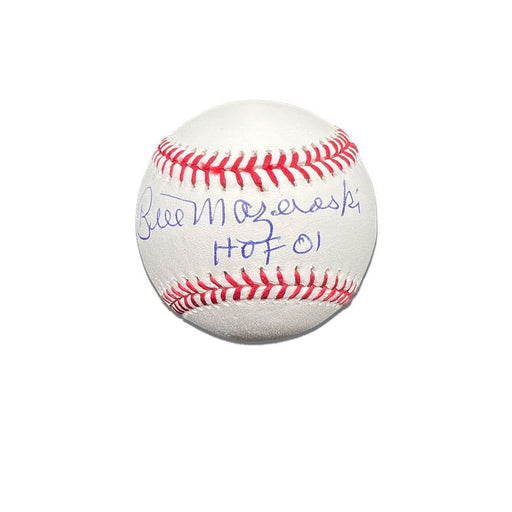 Bill Mazeroski Autographed Official MLB Baseball Inscribed 'HOF 01'