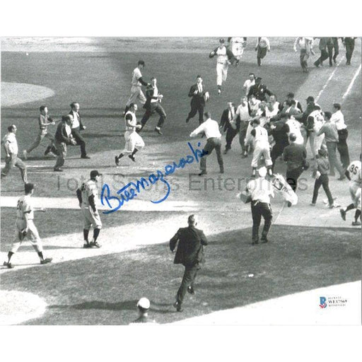 Bill Mazeroski Autographed Pre-Mobbed Stands View 8X10 Photo