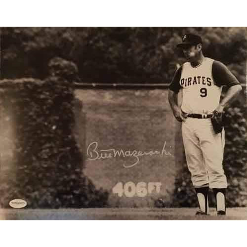 Bill Mazeroski Signed Standing In Outfield by 406FT 11x14 Photo