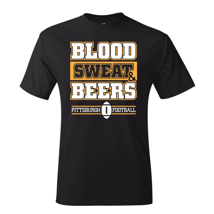 Fan Apparel STEELERS Blood, Sweat & Beers Pittsburgh Football T-shirt