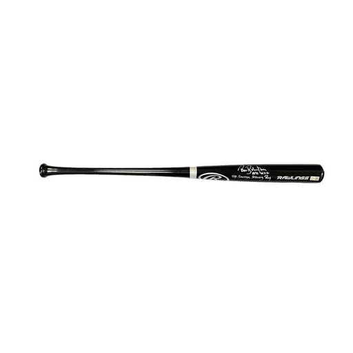 Bob Robertson Signed Official Rawlings Black Bat with "1971 WSC" and "Mt. Savage Strong Boy"