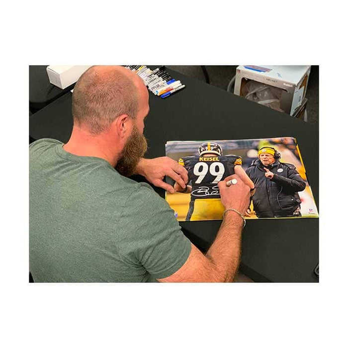 Brett Keisel and Dick Lebeau with HOF 2010 Autographed 16x20 Photo