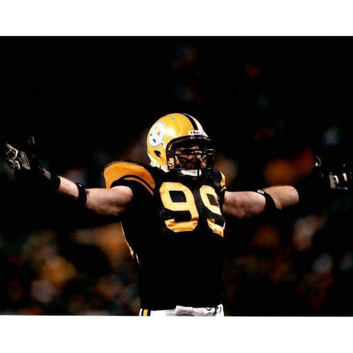 Brett Keisel Arms Out 75th Anniversary Unsigned 8x10 Photo