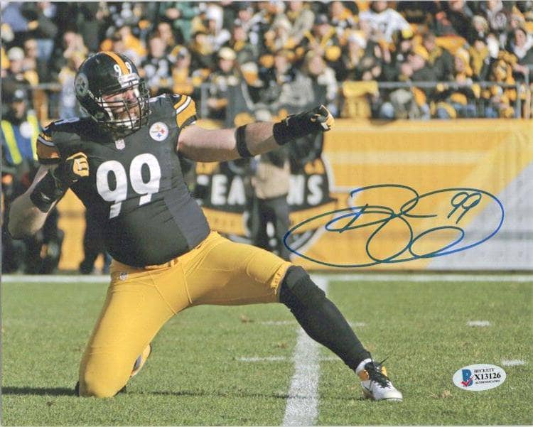Brett Keisel Autographed Bow And Arrow Close-up 8X10 Photo