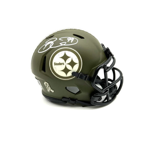 Brett Keisel Autographed Pittsburgh Steelers Salute to Service Mini Helmet