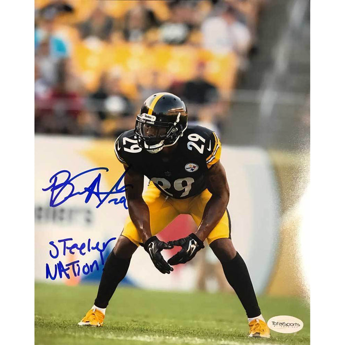 Brian Allen Signed Ready 8x10 Photo with "Steeler Nation"
