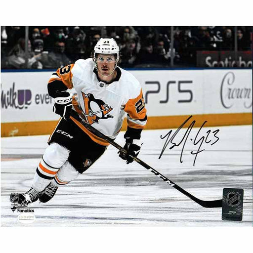 Brock McGinn Autographed Skating in White 8x10 Photo
