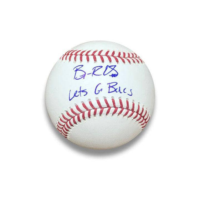 Bryan Reynolds Signed Official MLB Baseball with Let's Go Bucs — TSEShop