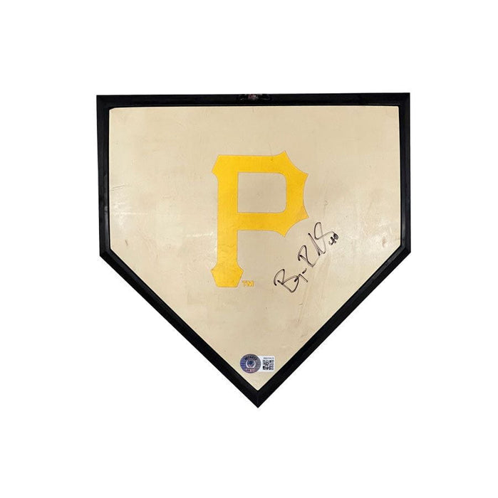Bryan Reynolds Signed Replica Mini Home Plate with Yellow P