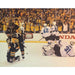 Bryan Rust Celebrating with Malkin Unsigned Horizontal 11x14 Photo
