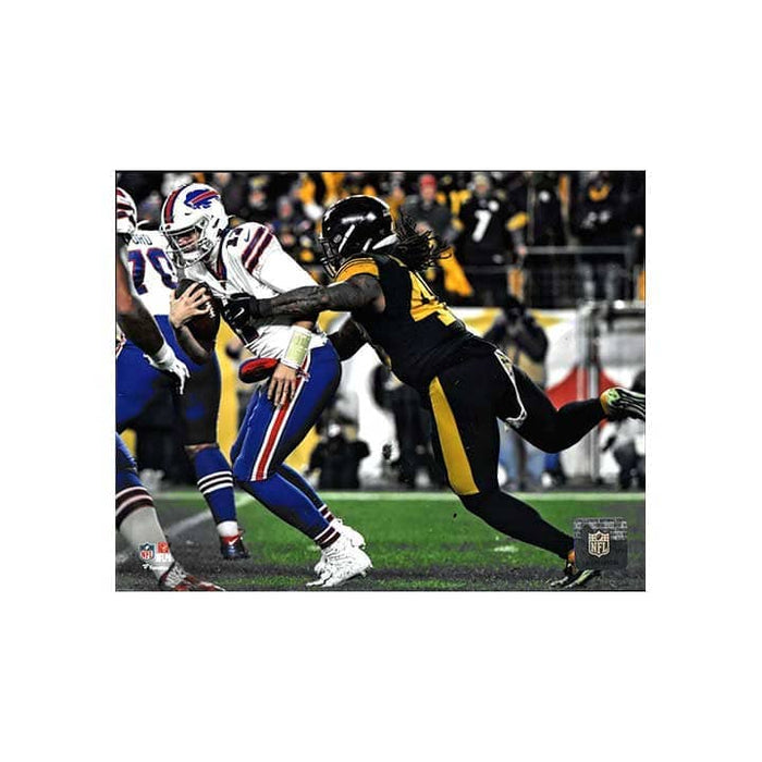 Bud Dupree Tackling Josh Allen in Color Rush Unsigned 16x20 Photo