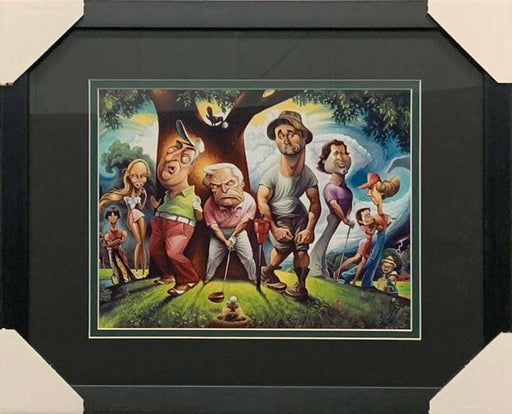 Caddyshack Teeing Off Caricature 11X14 - Professionally Framed (No Nameplate)