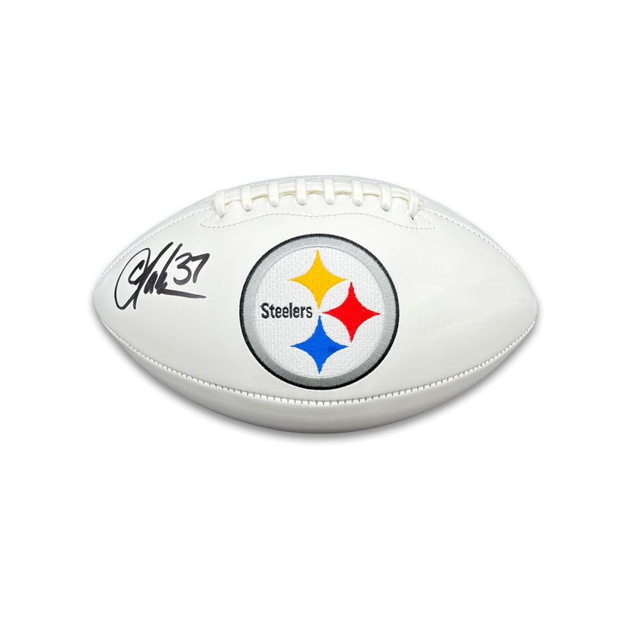 Chase Claypool Signed Pittsburgh Steelers White Logo Football