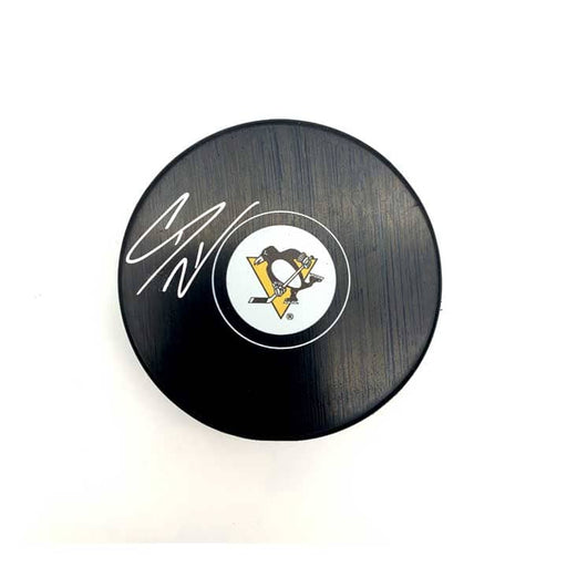 Casey DeSmith Signed Pittsburgh Penguins Official Logo Puck