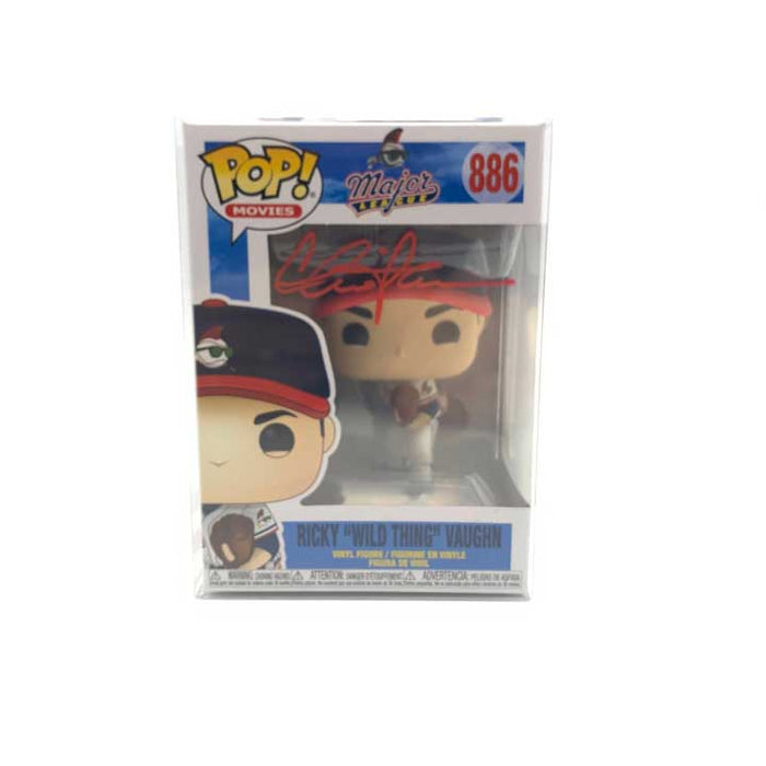 Charlie Sheen Signed Ricky "Wild Thing" Vaughn Funko Pop
