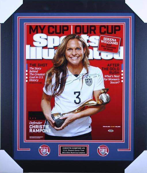 Christie Rampone Signed Si Cover 16X20 - Professionally Framed