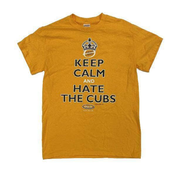 TSE Men's Keep Calm and Hate The Cubs Yellow T-Shirt