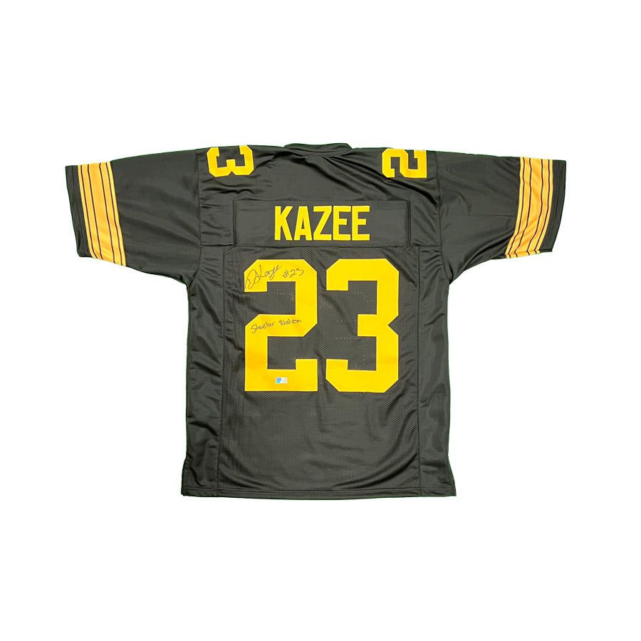 TSE Shop Damontae Kazee Signed Custom Alternate Football Jersey with Steeler Nation