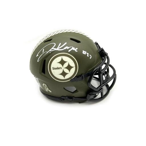 Damontae Kazee Signed Pittsburgh Steelers Salute to Service Mini Helmet