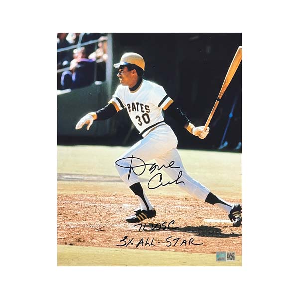 Dave Cash Signed After Swing 8x10 Photo with "71 WSC" and "3X All Star"