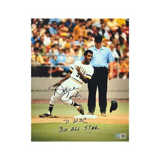 Dave Cash Signed at 3rd Base 8x10 Photo with "71 WSC" and "3X All Star"