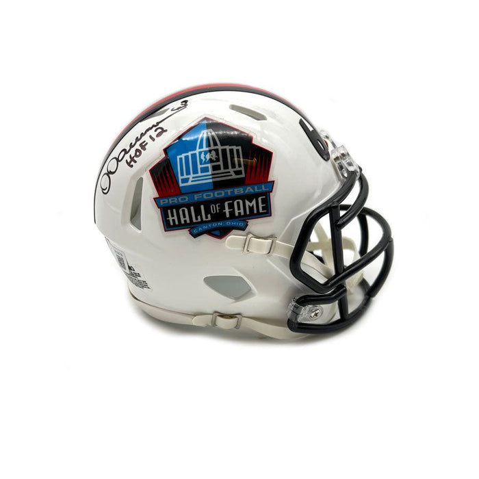 Dermontti Dawson Autographed White HOF Mini Speed Helmet Inscribed 'HOF 12'