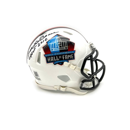 Dick Lebeau Autographed Hall Of Fame Mini Helmet with "HOF 2010"