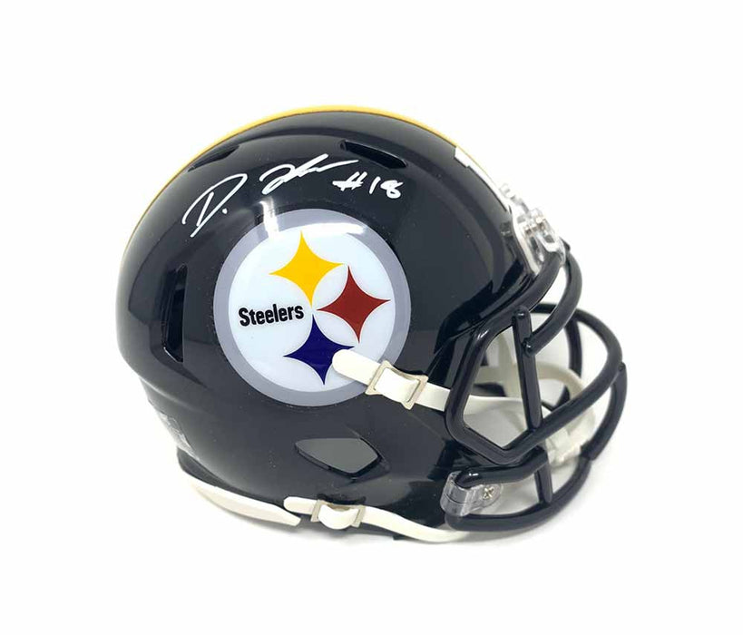 Diontae Johnson Signed Pittsburgh Steelers Mini Speed Helmet