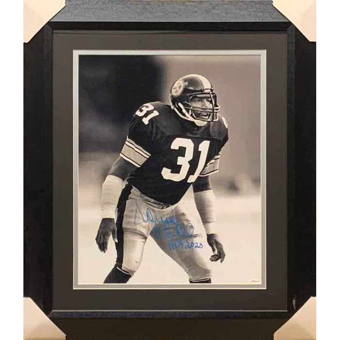 Donnie Shell Autographed B&W Ready 16X20 Photo With Hof 2020 - Professionally Framed Bevel