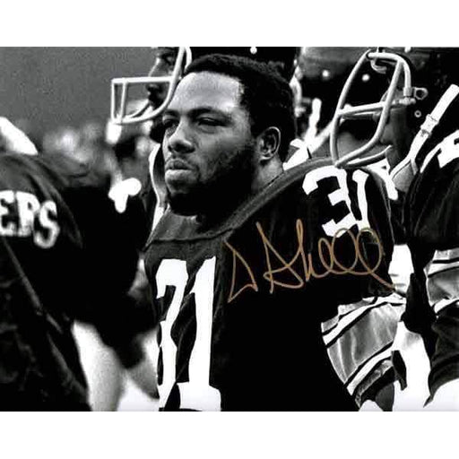 Donnie Shell Signed Close-up with No Helm. 8x10 Photo