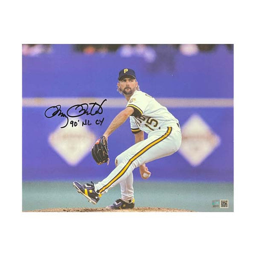 Doug Drabek Signed Pitching in White Horizontal 8x10 Photo with "90 NL CY"