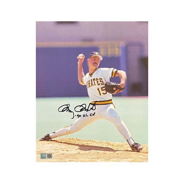 Doug Drabek Signed Pitching in White Vertical 8x10 Photo with 90 NL Cy