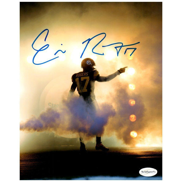 Eli Rogers Autographed Pointing in Fog 8x10 Photo
