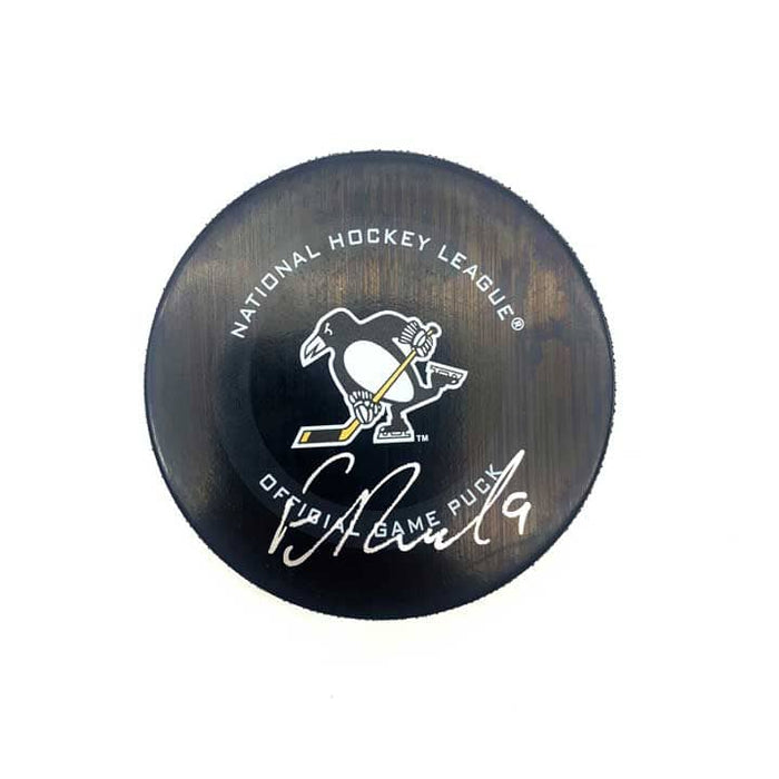 Evan Rodrigues Autographed Pittsburgh Penguins Game Model (3rd Jersey) Puck