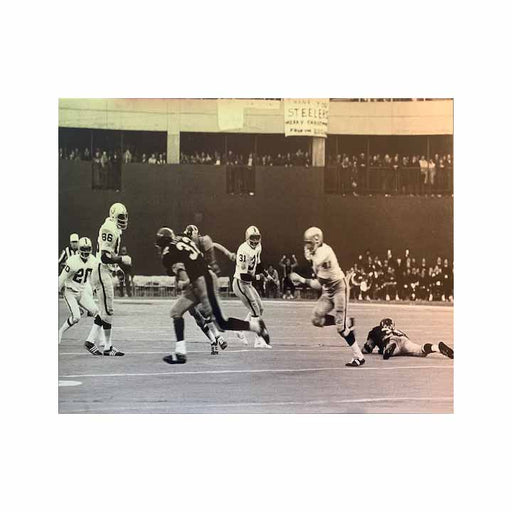 Franco Harris Immaculate Reception with Fuqua on Ground Unsigned 16x20 Photo