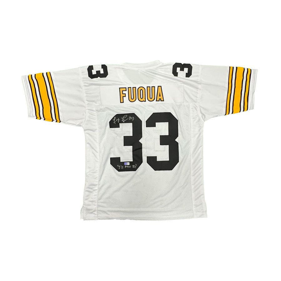 Franco Harris Autographed Custom White Football Jersey