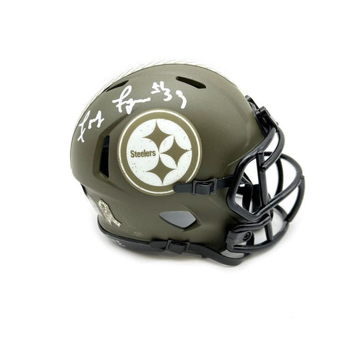 Frenchy Fuqua Signed Pittsburgh Steelers Salute to Service Mini Helmet