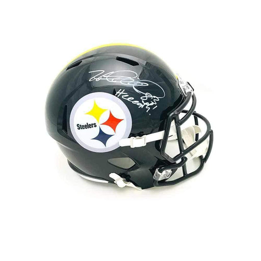 Heath Miller Autographed Pittsburgh Steelers Black Full Size Replica SPEED Helmet with Heeeath!