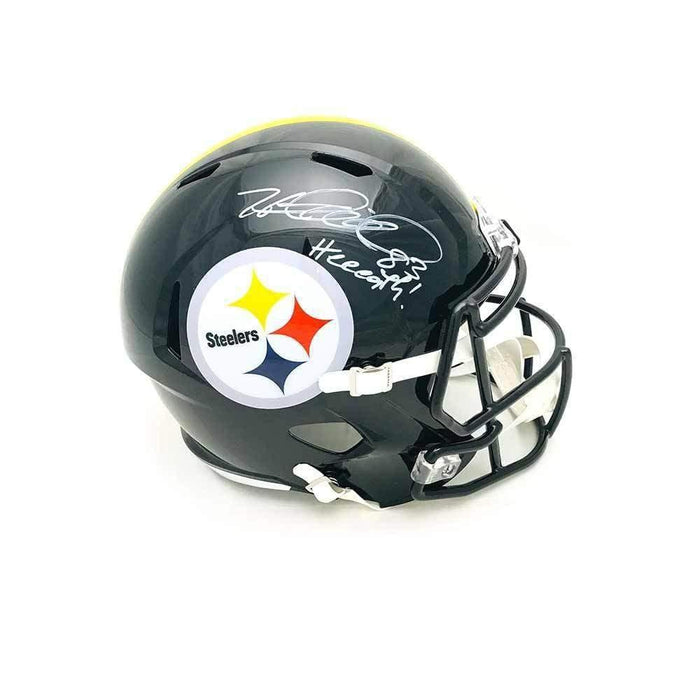Heath Miller Autographed Pittsburgh Steelers Black Full Size Replica SPEED Helmet with Heeeath!