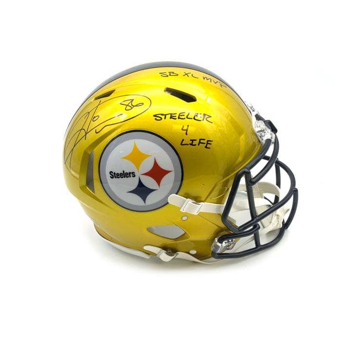 Hines Ward Signed Pittsburgh Steelers Lunar Eclipse Speed Full-Size Replica Football  Helmet